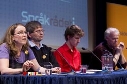 Paneldebatten på Språkdagen 2010. Foto © Berit Roald / Scanpix