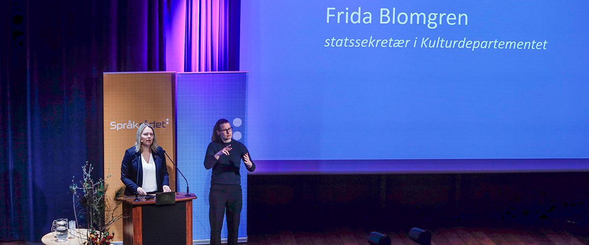 Statssekretær Frida Blomgren åpner Språkdagen 2019