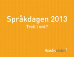 Språkdagen 2013